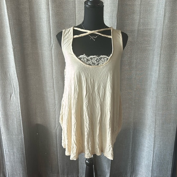 Cream POL Lace Dress - Picture 1 of 6